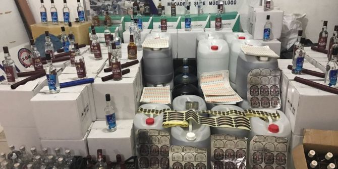 Antalya’da Sahte İçki İmalatına Baskın