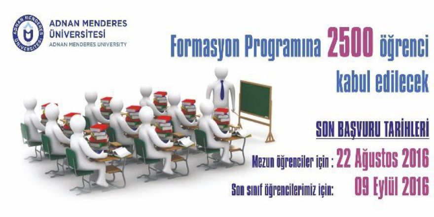 Adü, Pedagojik Formasyon Programı İçin 2500 Kontenjan Açtı