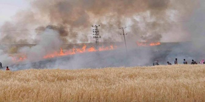 Batman’da 200 Dönüm Buğday Tarlası Yandı