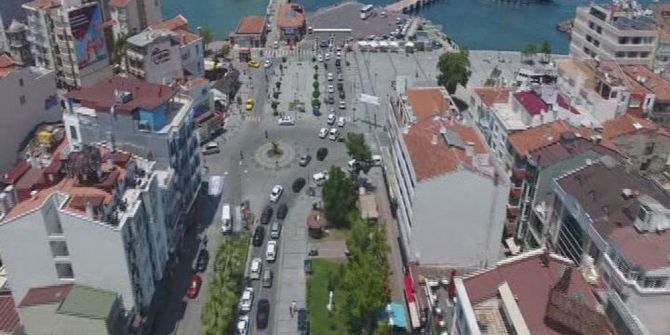 Çanakkale’de Bayram Yoğunluğu Drone İle Görüntülendi