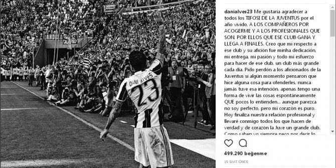Dani Alves, Juventus İle Vedalaştı
