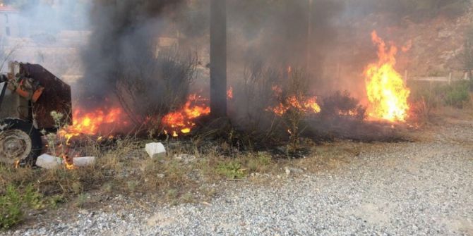 Marmaris’te Ot Yangını Korkuttu
