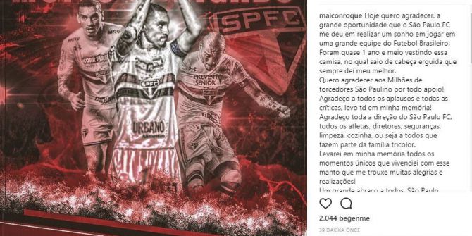 Galatasaray’ın Yeni Transferi Maicon Veda Etti