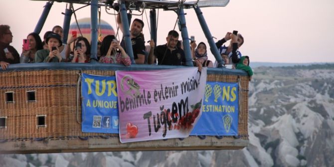 Özel Haber) Kapadokya Semalarında Sürpriz Evlilik Teklifi