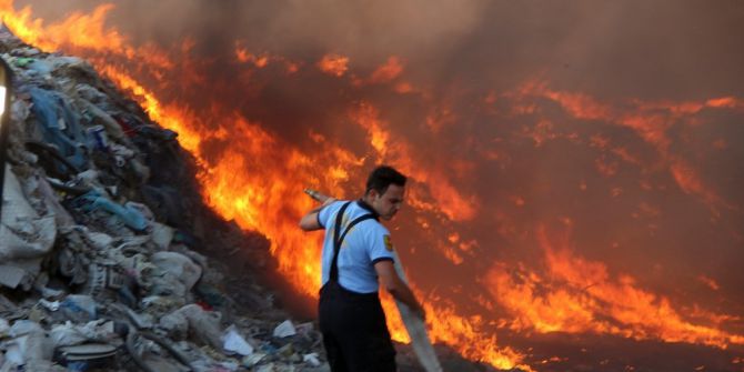Çöplük Yangını Kontrol Altına Alındı