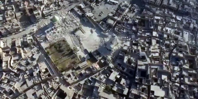 El Nuri Camisi’ndeki Yıkım Havadan Görüntülendi