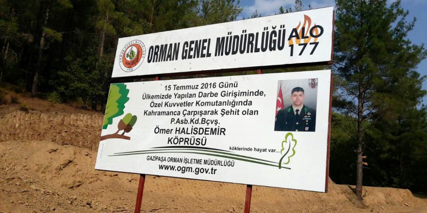 Kahraman Şehit Halisdemir’in İsmi Köprüde Yaşayacak