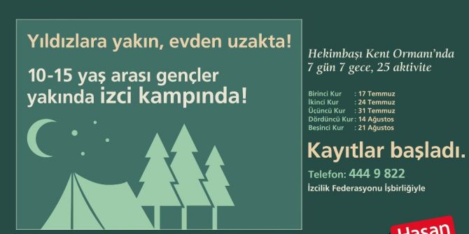 Çocuklar Yazı, İzci Kampında Geçirecek