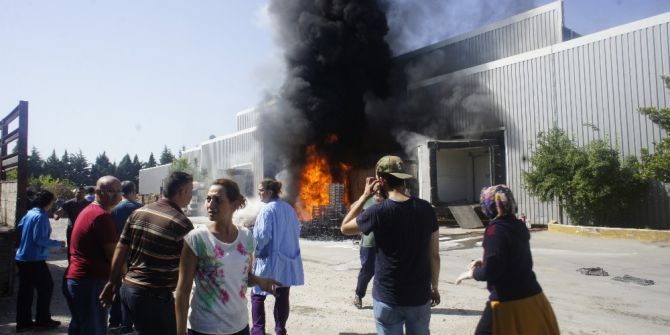 Manisa’da 400 Kişinin Çalıştığı İşletmede Yangın Çıktı