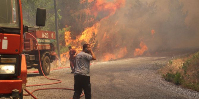 Alanya’da Çıkan Orman Yangınında 5 Ev Kül Oldu
