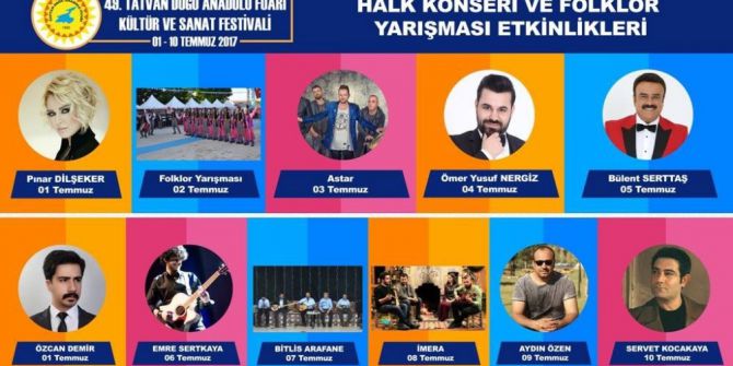 Tatvan’da 10 Gün Boyunca Ünlü Sanatçılar Sahne Alacak