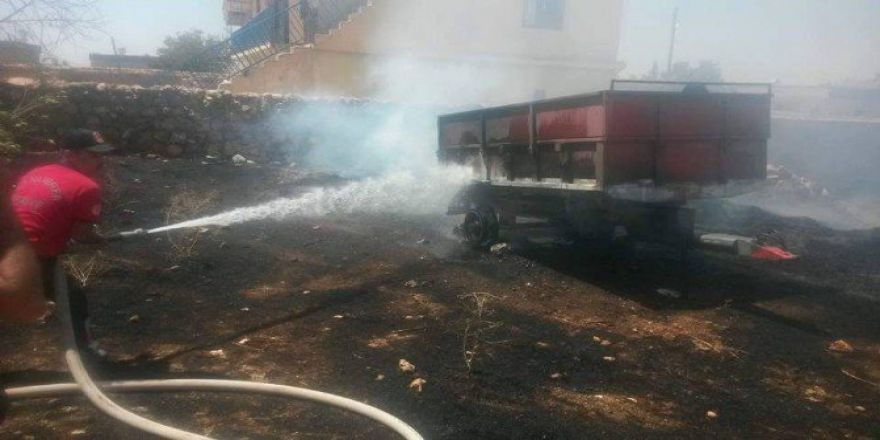 Traktör Römorku Yandı