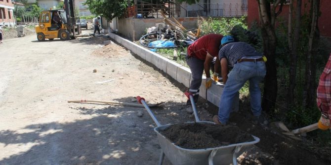 Belediyeden Kilitli Parke Ve Blordür Çalışması