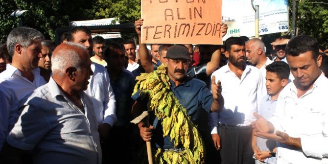 Tütün Protestosunda Gerginlik Yaşandı