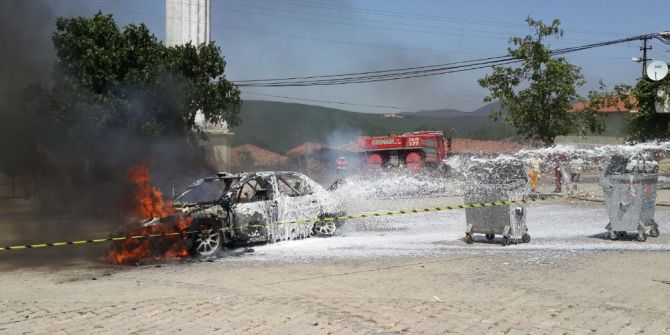 Ünlü Rallici Burcu Çetinkaya Bucak’ın Aracı Yandı
