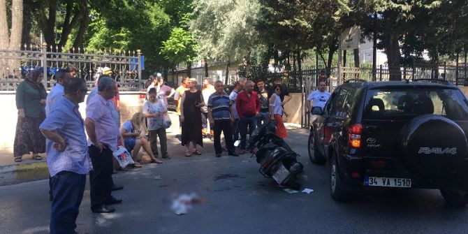 Kasksız Motosiklet Sürücüsü Başından Ağır Şekilde Yaralandı