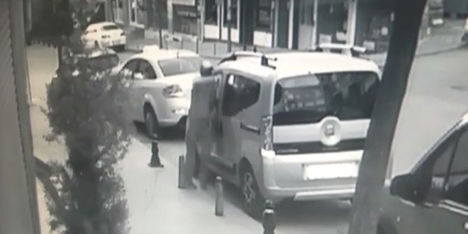 Otomobilden Teyp Çalan Hırsız Güvenlik Kamerasına Yakalandı