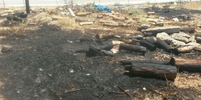 Adıyaman’da Anız Ve Odun Yangını