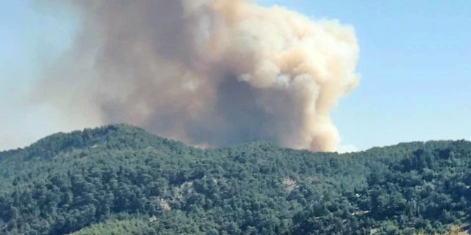 Kaş’taki Orman Yangını Sürüyor