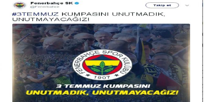 Fenerbahçe, 3 Temmuz’u Unutmadı