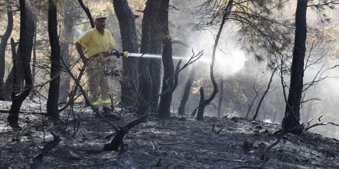 30 Hektarı Kül Eden Çanakkale’deki Orman Yangını Kontrol Altında
