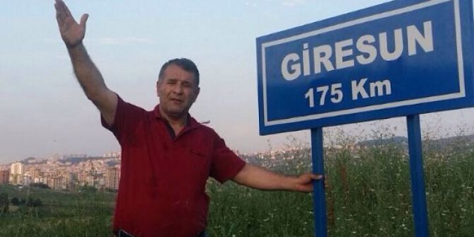 Karadeniz Sahil Yolu’na Vatandaş Eliyle ‘Giresun Tabelası’ Dikildi