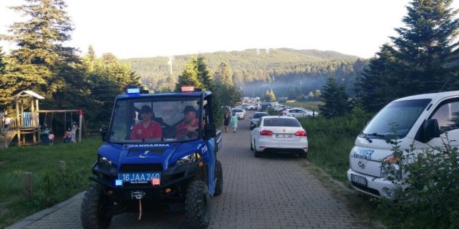 Uludağ’da Hafta Sonu Yoğunluğuna Jandarmadan ’Drone’lu Tedbir