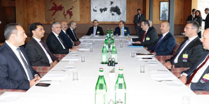 Dışişleri Bakanı Çavuşoğlu Ve Akıncı Bir Araya Geldi