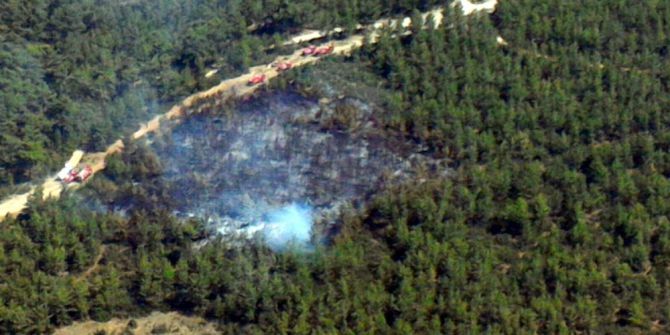 Karacasu’da 12 Dönüm Kızılçam Ormanı Kül Oldu
