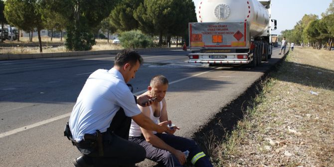 Antalya’da Otogaz Yüklü Tırdaki Yangın Korkuttu