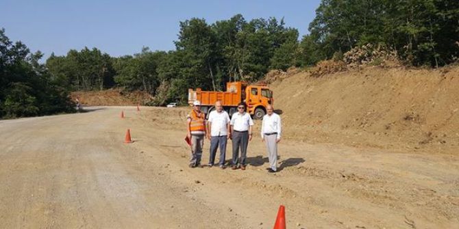 Başkan Yalçın, Ahı Dağı Yolundaki Çalışmaları İnceledi