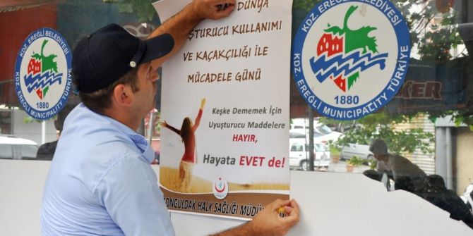 Kdz. Ereğli Belediyesi Zabıta Ekiplerinden Uyuşturucuyla Mücadeleye Destek