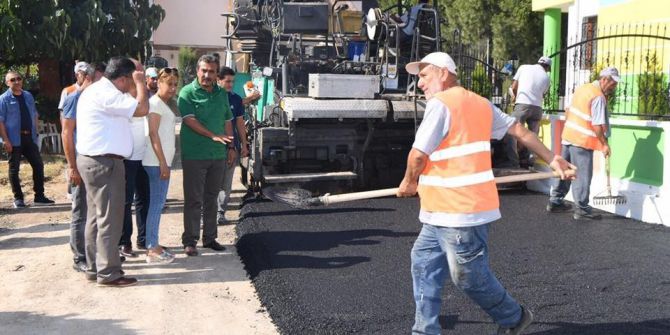 Başkan Çetin, Asfalt Çalışmalarını Denetledi
