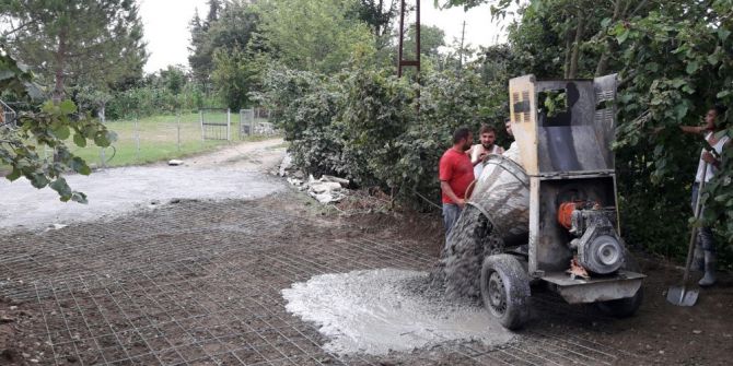 Fatsa’da Beton Yol Çalışması