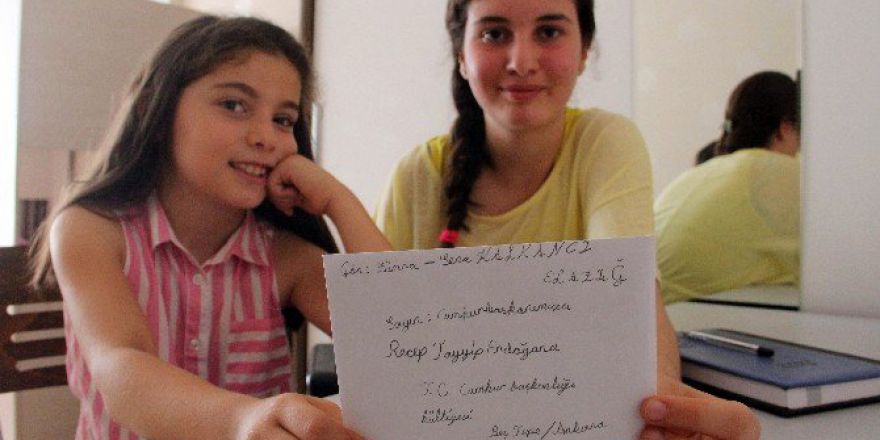 İki Kız Kardeş, Cumhurbaşkanı Erdoğan’a Şiir Yazdı