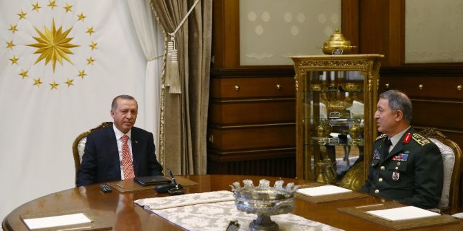 Cumhurbaşkanı Erdoğan, Genelkurmay Başkanı Akar’ı Kabul Etti