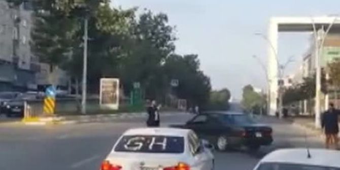 Düğün Konvoyundaki Trafik Magandası Kamerada