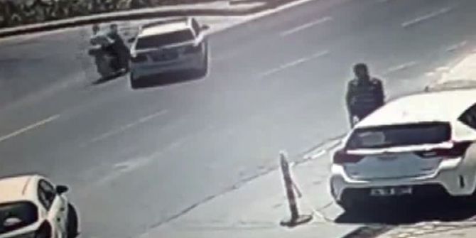 İstanbul’da Feci Motosiklet Kazası Kamerada