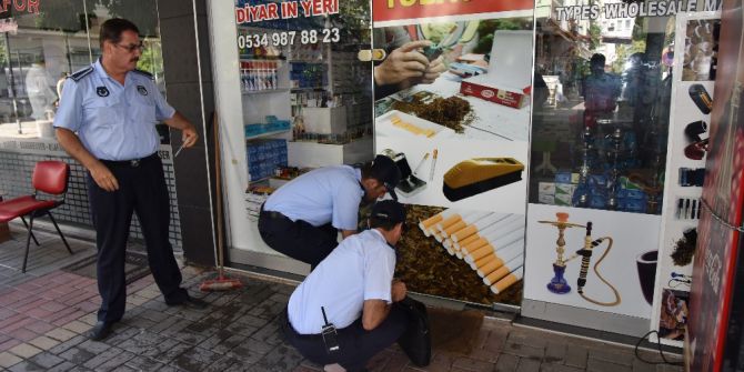 Alanya’da Bandrolsüz Tütün Satışı Yapan İşyerleri Mühürlendi