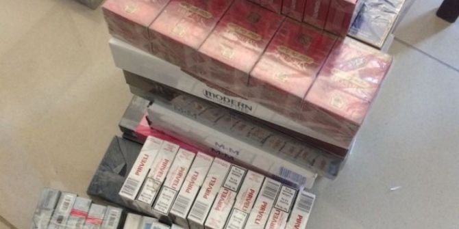 Aliağa’da Bin 480 Paket Kaçak Sigara Ele Geçirildi