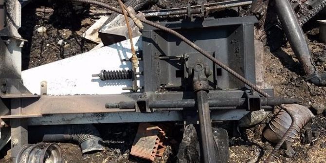 Çiftlikte Çıkan Yangın Korkuttu