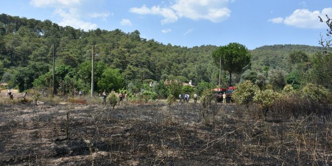 Marmaris’te Arazi Yangını Büyümeden Söndürüldü