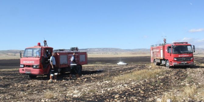 Çorum’da Ekili Arazide Yangın