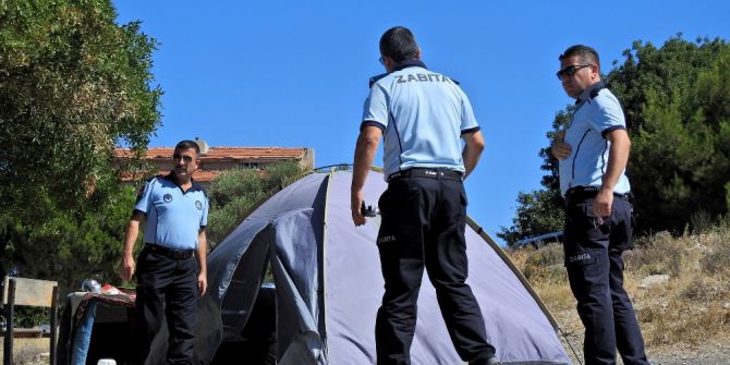 Çeşme’de Hurdacılara Çadır Operasyonu