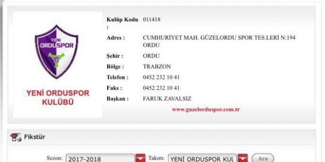 Ordu Futbol Kulübü’nün Yeni Adı ’Yeni Orduspor’ Oldu