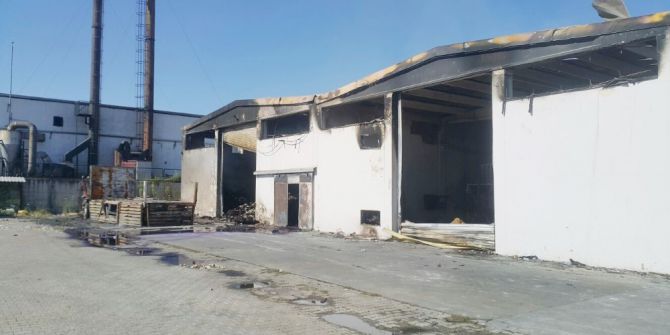 Fabrikadaki Yangın Dehşeti Hava Aydınlanınca Ortaya Çıktı