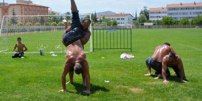 Pehlivanlar Son Yağlı Antrenmanlarını Yaptı