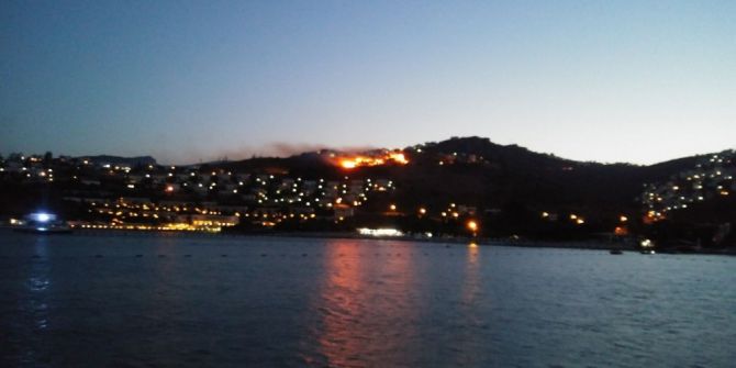 Bodrum’da Makilik Yangını