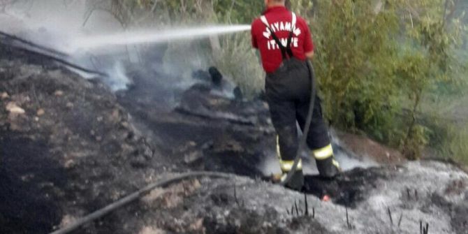 Anız Yangını Ağaçlara Sıçradı