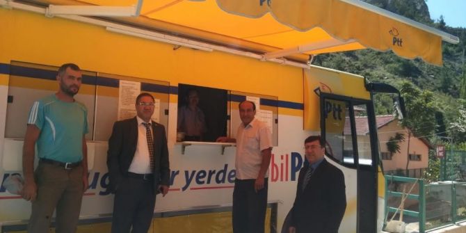 Mobilize Ptt Aracı Çaltı Köyü Halkının Ayağına Gitti